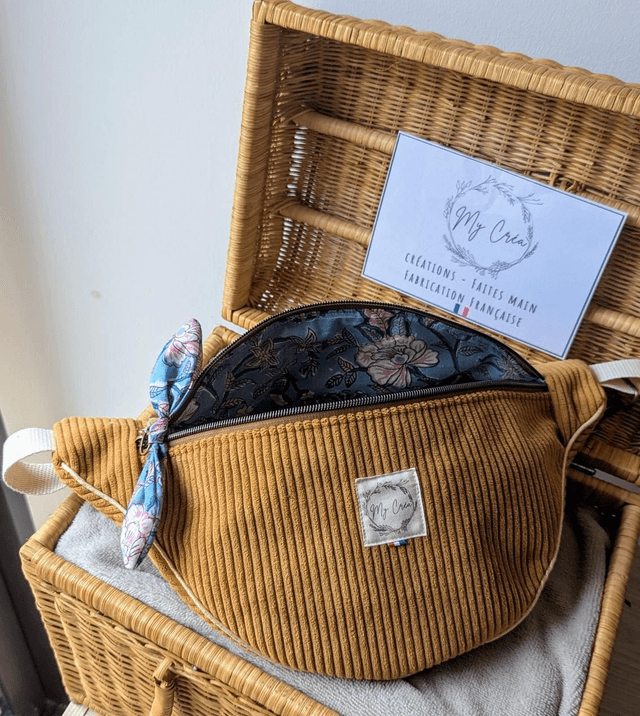 Sac banane en velours 